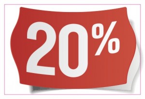 Korting 20 procent